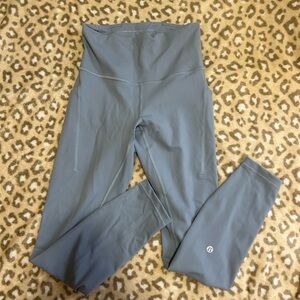 Lululemon wunder train high rise legging dusty blue